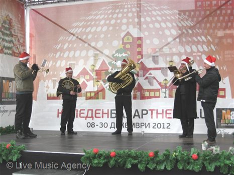 Брас квинтет Коледен базар The Mall | фото: livemusicagency.com